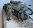 немецкий танк и пехотинцы