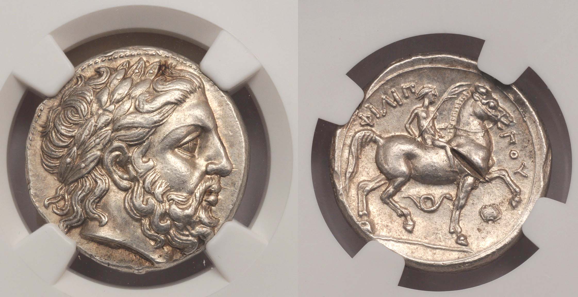 Тетрадрахма. Филипп II Македонский.