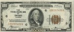 Банкнота в 100 долларов 1929г. Ошибка печати. Редкая