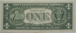 Банкнтота 1 доллар с ошибкой печати