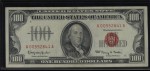 100 долларов США 1966г. Красная печать